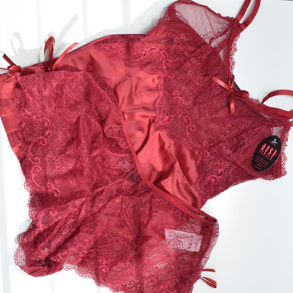 Satin Cami and Lace Shorts Lounge Set - Picture 2 of 7